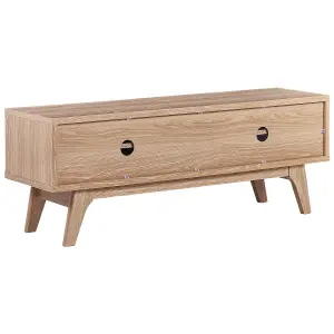 Beliani Modern TV Stand Light Wood BUFFALO