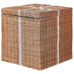 Set of 3 Rattan Storage Boxes Brown CADEAU