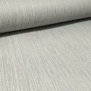 Plain Mid Neutral Grey Textured Wallpaper Modern Thick Quality Designer Decor