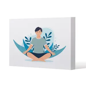 Meditation Illustration (Canvas Print) / 31 x 41 x 4cm