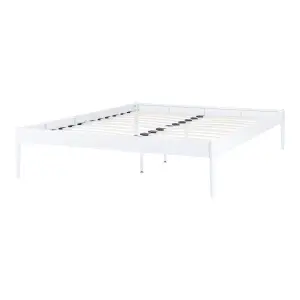 Metal EU King Size Bed White VAURS