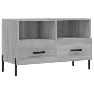 Berkfield TV Cabinet Grey Sonoma 80x36x50 cm Engineered Wood