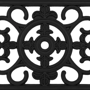 JVL Lexi Wrought Iron Effect Rubber Doormat,  45x75cm