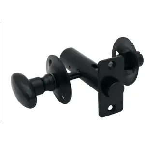 AFIT Matt Black Bathroom Rack Bolt Oval Thumb Turn