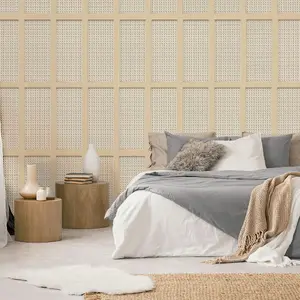 Cane Panel Wallpaper Natural Fine Decor FD43000