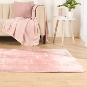 Rugs for Living Room Soft Plush Mat Large Carpet, Blush - 160 x 230cm