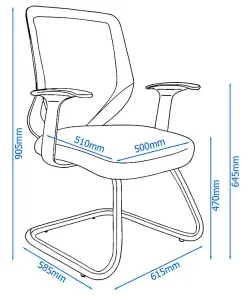 Atalanta Visitor Chair in Black Fabric