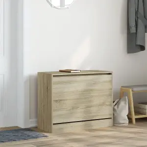 Berkfield Shoe Cabinet Sonoma Oak 80x34x63 cm Engineered Wood