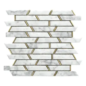 MONACO WHITE MOSAIC TILE SHEET