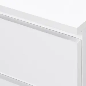 White 3 Piece Furniture Set Chest of Drawers Bedside Tables Birlea Oslo