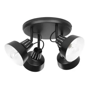 Modern Matt Black 4 Light Spotlight