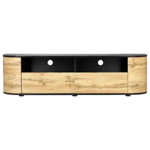 Beliani Rustic TV Stand Light Wood JEROME