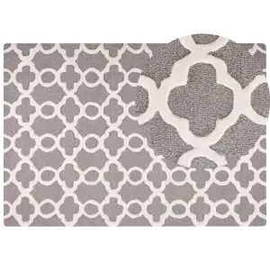 Wool Area Rug 160 x 230 cm Grey ZILE