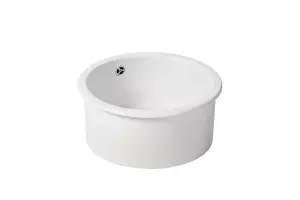 Clearwater Metro Ceramic White Kitchen Sink Single Bowl Undermount/ Inset - MET1060 + Waste Kit