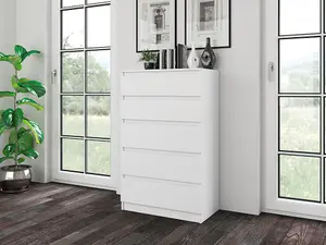 M5 Malwa Chest of Drawers White