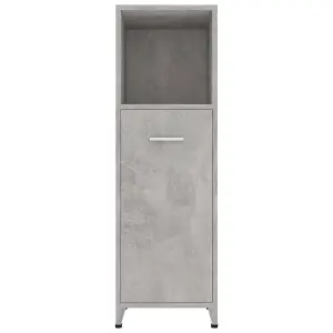 Berkfield Bathroom Cabinet Concrete Grey 30x30x95 cm Engineered Wood