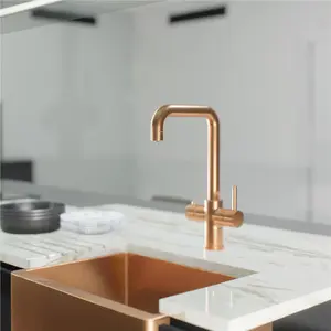 Liquida EBT411CP 4 In 1 Brushed Copper Kitchen Instant Boiling Hot Water Tap