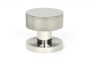 From The Anvil Polished Marine SS (316) Brompton Mortice/Rim Knob Set (Beehive)