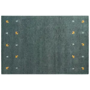 Wool Gabbeh Area Rug 200 x 300 cm Green CALTI