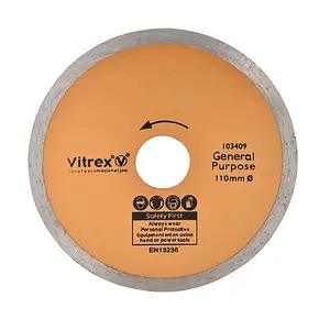 Vitrex 103402NDE Diamond Wet Tile Saw Blade 110mm 103409 22mm Bore VIT103409