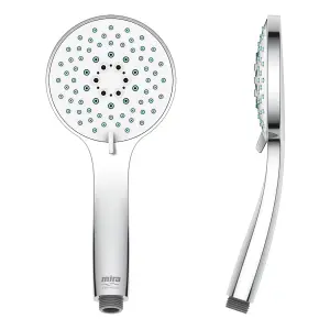 Mira Moto Chrome effect 5-spray pattern Shower head, 325mm