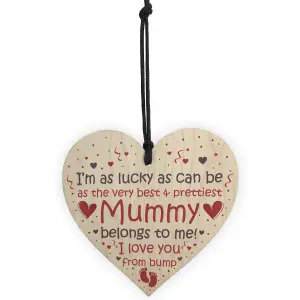 Red Ocean Mummy To Be Gifts Wooden Heart Mothers Day Gift Mummy To Be From Bump Gifts Keepsake Best Mummy Gift