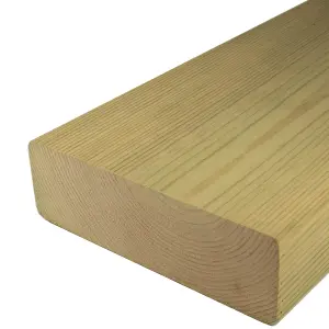 Single C24 Graded Pressure Treated Scandinavian Smooth Planed Tantalised Softwood Board 6x2" - 45x145mm - 700mm