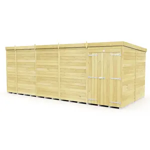 DIY Sheds 19x8 Pent Shed - Double Door Without Windows