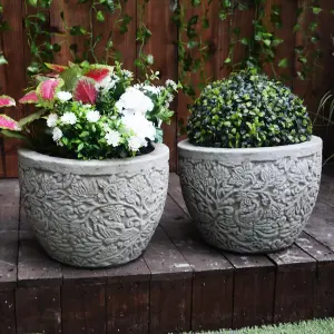 Pair of Small Regency Stone Flower Pot