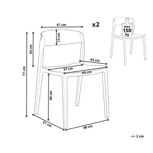 Set of 2 Dining Chairs SOMERS White