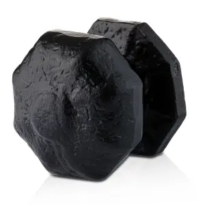 XFORT Black Antique Centre Door Knob Octagonal, Black Centre Door Knobs