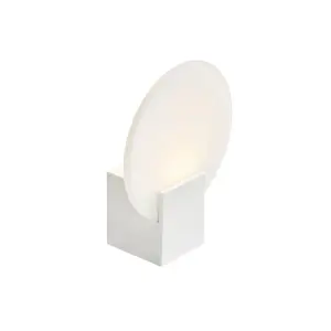 Nordlux Hester Indoor Ensuite Shower Bathroom Plastic Wall Light in White (Diam) 9.3cm