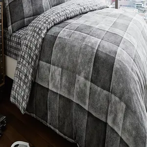 GC GAVENO CAVAILIA Denimium Grey Duvet Cover Bedding Set Single Size 2PC with reversible printed Quilt Cover