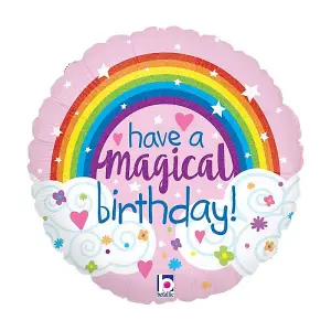 Betallic Magical Rainbow Holographic Birthday Foil Balloon Multicoloured (One Size)