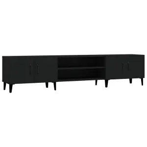 Berkfield TV Cabinet Black 180x31.5x40 cm Engineered Wood