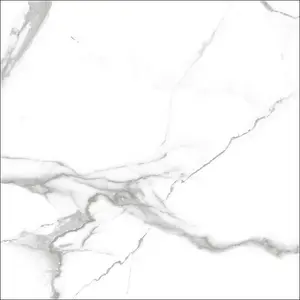 Kauna White Matt Marble Calacatta 100mm x 100mm Porcelain Wall & Floor Tile SAMPLE