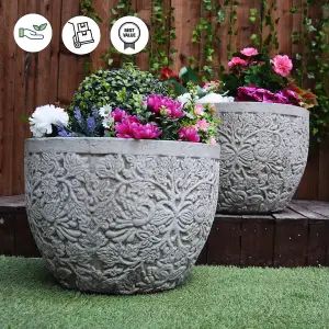 Pair of Large Regency Stone Flower Pot