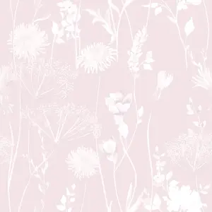 Catherine Lansfield Blush Floral Pearl effect Embossed Wallpaper