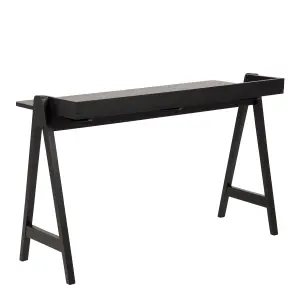 Miso Office Desk in Matt Black lacquered