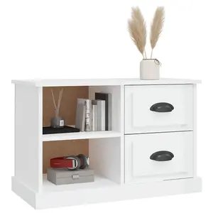 Berkfield TV Cabinet High Gloss White 73x35.5x47.5 cm Engineered Wood