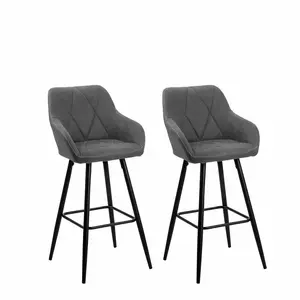 Maxman 11.02cm Bar Stool (Set of 2) Grey