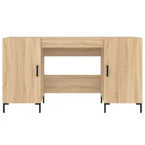 Berkfield Desk Sonoma Oak 140x50x75 cm Engineered Wood