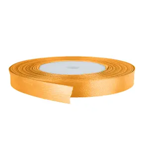 10mm Tangerine Orange Double Sided Satin Polyester Ribbon Roll, 25 metres