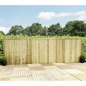 6FT (1.83m x 1.83m) Vertical Fencing Panel - Pressure Treated 12mm Wooden - 1 x Fence Panel (6ft x 6ft) (6x6)