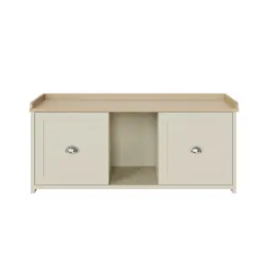 GFW Lancaster 2 Door Shoe Bench Cream