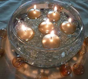 6pc Gold Floating Tealight Candles