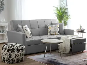 Solana 3 Seater Pull Out Sofa Bed Light Grey