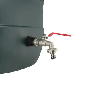 water butt/rain barrel/storage tank outlet adaptor + tap,REQUIRES A 26MM HOLE-comes with a metal lever tap