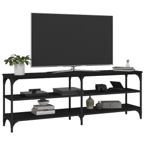 Berkfield TV Cabinet Black 140x30x50 cm Engineered Wood