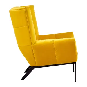 Interiors by Premier Maiko Yellow Fabric Armchair